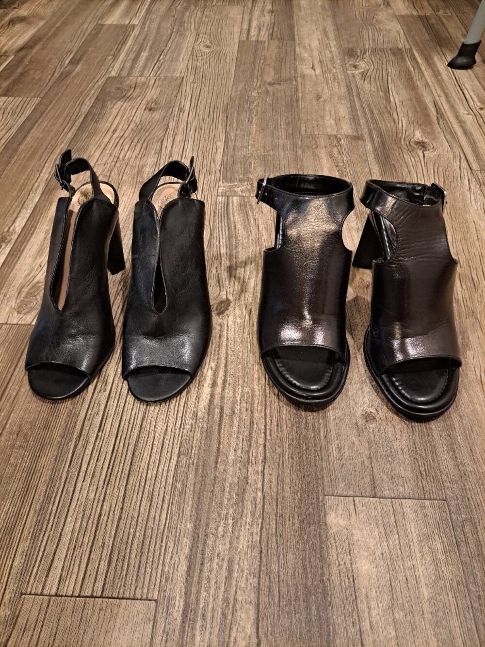 Lot of 2 Black Heels Size 8 Vince Camuto Slingback, Mix No. 6 Peep Toe Sandals
